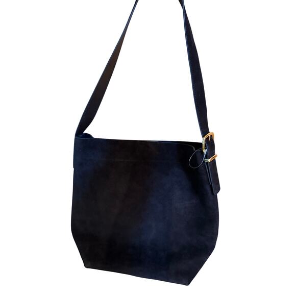 Madewell The Essential Brown Suede Bucket Tote Bag (New) - Picture 5 of 8